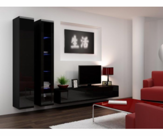 Cama Full cabinet VIGO  180  180/40/30 black/black gloss