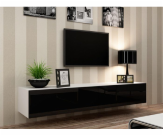 Cama TV Stand VIGO  180  30/180/40 white/black gloss