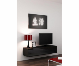 Cama TV stand VIGO 140 30/140/40 black/black gloss