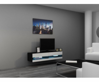 Cama TV stand VIGO NEW 30/140/40 black/white gloss