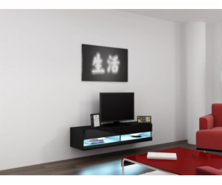 Cama TV stand VIGO NEW 30/140/40 black/black gloss