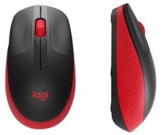 Logitech Wireless Mouse M190 Full-Size, red