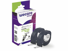 WECARE ARMOR páska pro DYMO S0721610, černá/bílá, 2 mm x 12mm x 4m