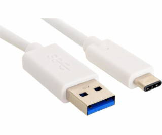 Sandberg datový kabel USB-A -> USB-C 3.0, délka 1 m, bílá