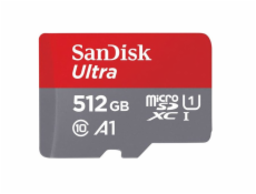 SanDisk MicroSDXC karta 512GB Ultra (120 MB/s, A1 Class 10 UHS-I, Android) + adaptér