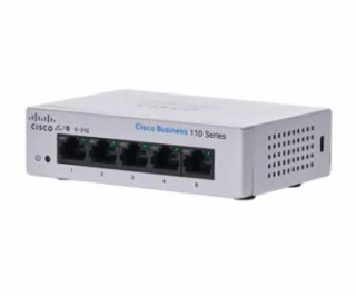 Cisco switch CBS110-5T-D, 5xGbE RJ45, fanless