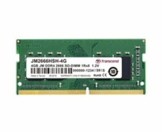 SODIMM DDR4 4GB 2666MHz TRANSCEND 1Rx8 512Mx8 CL19 1.2V