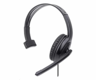 MANHATTAN Sluchátka s mikrofonem Mono USB Headset, černá