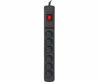 ARMAC SURGE PROTECTOR MULTI M6 3M 6X FRENCH OUTLETS BLACK