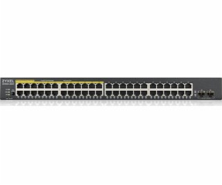 Zyxel GS1900-48HP v2, 48-port GbE L2 Smart Switch, 170 Wa...