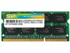 Pamäť pre notebook Silicon Power SODIMM, DDR3, 8 GB, 1600 MHz, CL11 (SP008GLSTU160N02)