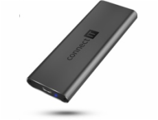 CONNECT IT AluSafe externí box pro SSD disky M.2 NVMe, 10 Gbps, USB-C, Antracitová