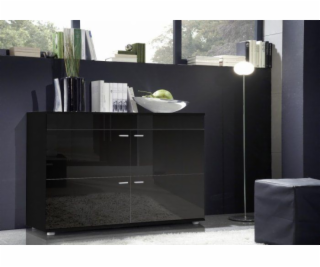 Cama sideboard LOGO II NIGHT 120/42/78 black/black gloss