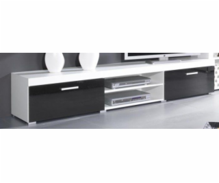 Cama TV stand 200 SAMBA white/black gloss