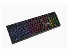 C-TECH klávesnice herní polomechanická Iris (GKB-08), casual gaming, CZ/SK, duhové podsvícení, USB