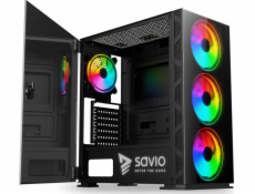 SAVIO PC Case Prime X1 ARGB Glass Black