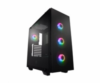 Fortron skříň Midi Tower CMT512 Black, 4 x A.RGB LED fan,...