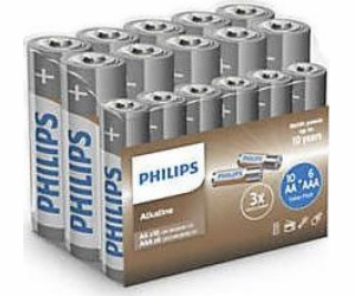 PHILIPS LR036A16F/10 AAA/ AA Alkalická batéria (10+6ks)