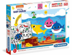 Clementoni Puzzle 60 HappyColor Double Face Baby Shark