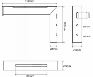 Maclean MC-923 Set of 2 hangers for projection screens  m...