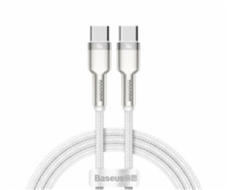 Kábel USB-C na USB-C Baseus Cafule, 100W, 1m (biely)