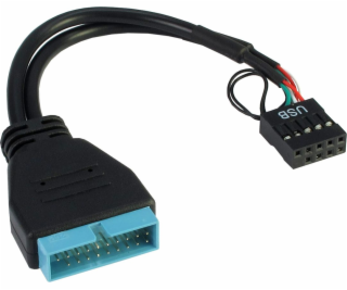 USB 2.0 adaptér, 19pin stecker > 9pin buchse