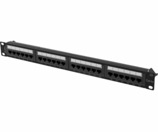  LANBERG PATCH PANEL 24 PORT 1U 19” CAT.6A UTP BLACK