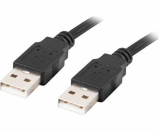 Lanberg CA-USBA-20CU-0010-BK USB cable 1m 2.0 USB A Black