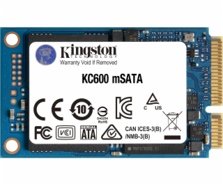 Kingston SSD 1024GB KC600 SATA3 mSATA (R:550, W:500MB/s)