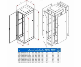 Rack Triton 19   stojanový 18U/ 600x600 rozebíratelný