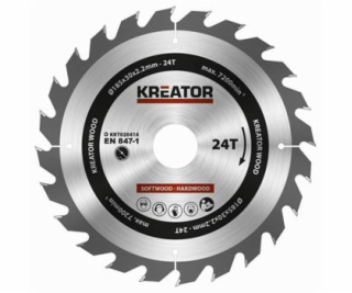 Pilový kotouč Kreator KRT020414 na dřevo 185mm, 24T