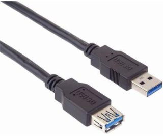 Kabel USB 3.0 A-A 0,5 m A(M)- A(F) prodlužovací, černý