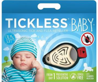 Ultrazvukový repelent TickLess Baby proti klíšťatům, béžový