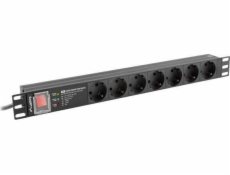 Lanberg PDU 1U 16A 2m 7 PDU-PRO-07F-0200-BK Jednotka rozvodu el.