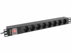 LANBERG POWER STRIP PDU RACK 19 (1U 16A 8X Shuko 2m)