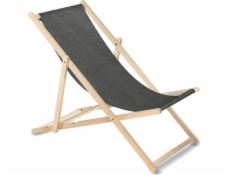 Classic beech deckchair GreenBlue GB183M Melange black