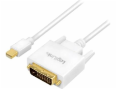 LogiLink DisplayPort Mini - kábel DVI-D 3m biely (CV0138)