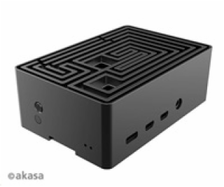 AKASA case Maze, pro Raspberry Pi 4, hliník, černá