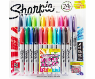 Permanentný popisovač Sharpie Fine sada 24 farieb