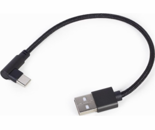 Kábel USB Gembird USB-A - USB-C Czarny (CC-USB2-AMCML-0.2M)