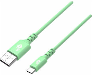 USB kábel TB TB USB-USB C kábel 1m silikónový zelený