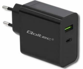 QOLTEC 51717 Charger 45W 5-20V 2.25-3A USB typ C PD USB B...