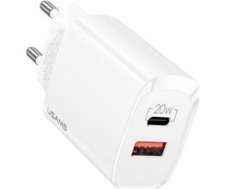 Usams nabíjačka USAMS Load. sieť. 1xUSB-C + 1xUSB T35 20W...