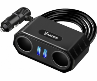 Vakoss Automobile Power Adapter Black Auto