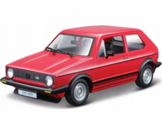 Kovový model Volkswagen Golf Mk1 GTI 1979 Červená 1/24