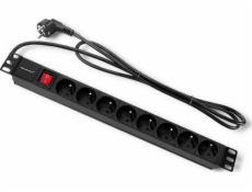 QOLTEC 54471 Power strip pre kabíny RACK 1U 16A PDU 8xFRENCH 2m