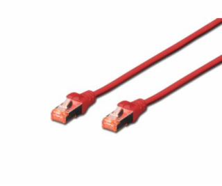 Digitus CAT 6 Patch Cable, S-FTP, AWG 26/7, červený 0,5m