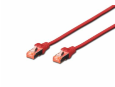 Digitus CAT 6 Patch Cable, S-FTP, AWG 26/7, červený 0,5m