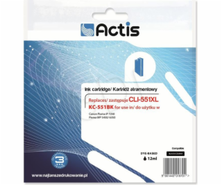 Actis KC-551Bk ink for Canon printer; Canon CLI-551Bk rep...