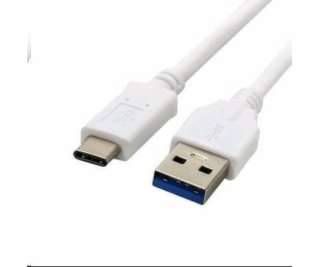 Kabel C-TECH USB 3.0 AM na Type-C kabel (AM/CM), 1m, bílý